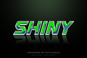 Shiny editable text effect PSD