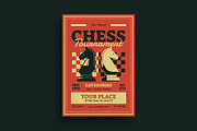 Retro Chess Tournament Event Flyer, a Flyer Template by VectorVactory (Thumbnail 1 of 3)
