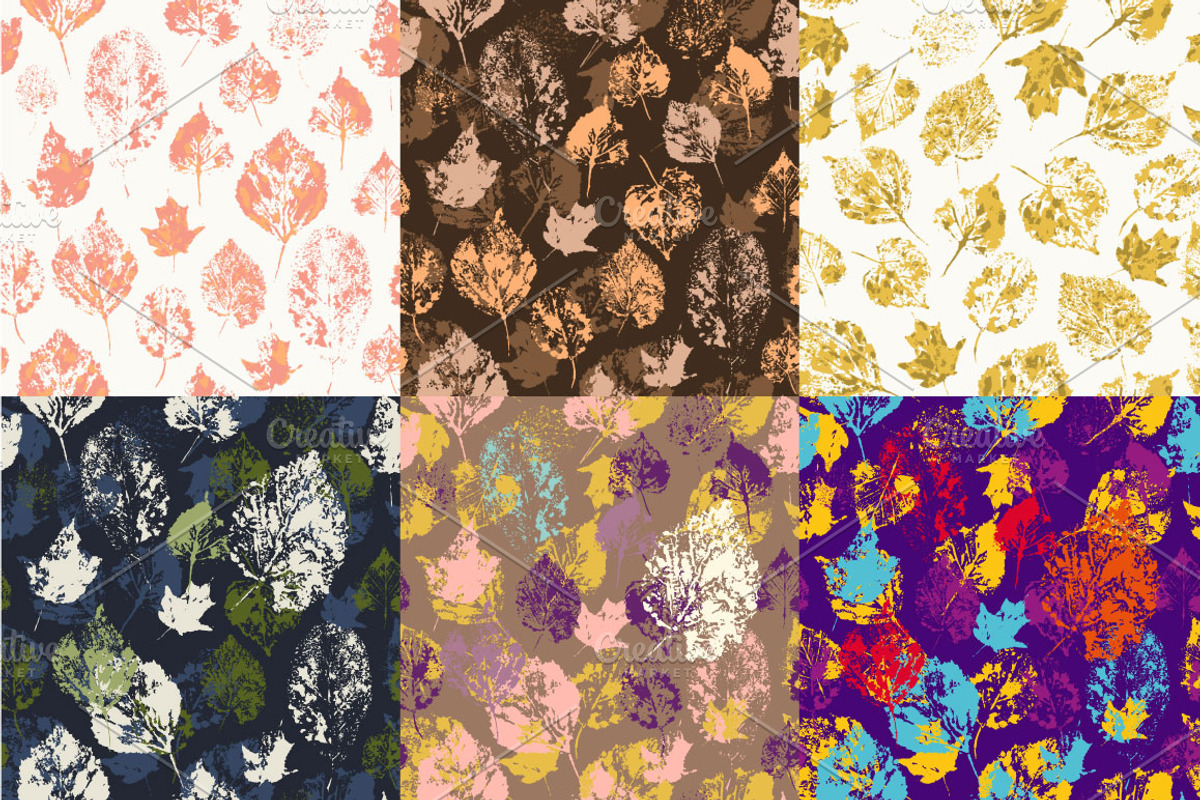 Autumn Leaves Seamless Patterns, a Pattern Graphic by Sunny Design (Photo 2 of 4)