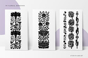 Wild flowers - botanical linocut, an Object Graphic by DariSmartArt (Thumbnail 4 of 13)