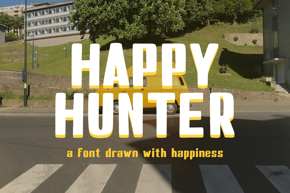 Happy Hunter - Fonts, a Sans Serif Font by David is Creative (Photo 1 of 7)