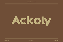 Ackoly - Modern Display Typeface