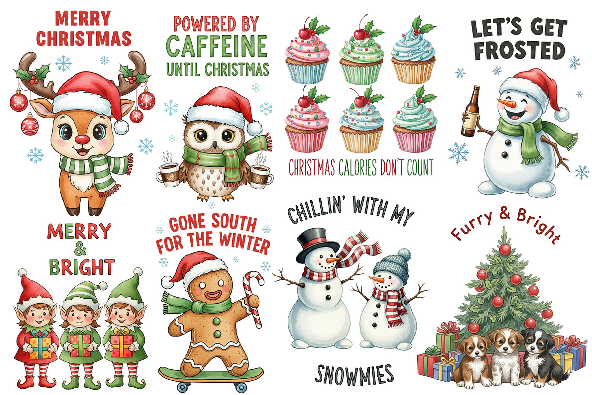 Vintage Christmas Sublimation Quotes, an Illustration by Designworld (Photo 4 of 6)