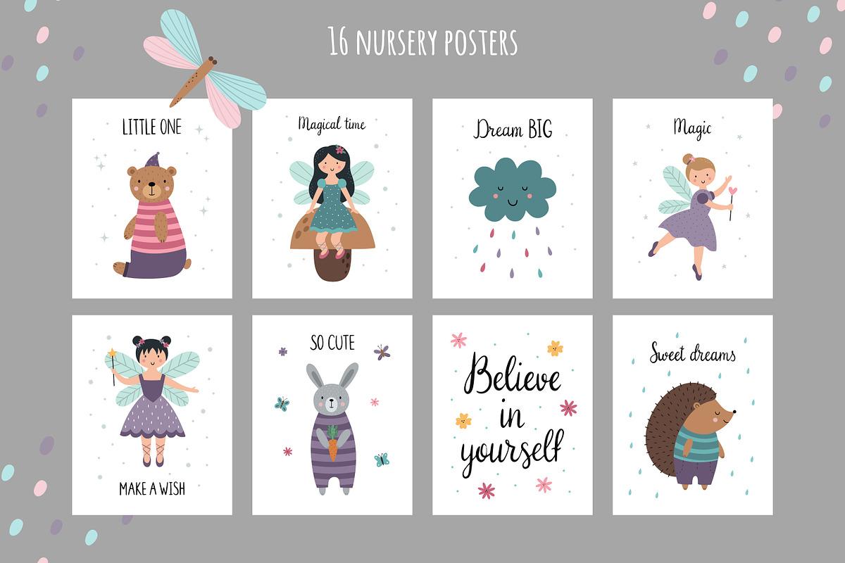 Fairy forest. Kid's collection, an Animal Illustration by Guvi-Design (Photo 11 of 13)