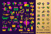 Mardi Gras Graphics Bundle, a Pattern Graphic by KlavaProDesign (Thumbnail 2 of 7)