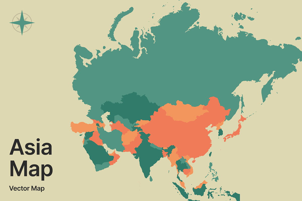 Asia Vector Map, a Graphic by Ben Buysse (Photo 1 of 4)