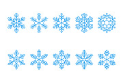 10 Snowflakes Line Graphic Elements, an Object Graphic by romanlypovyi (Thumbnail 2 of 5)