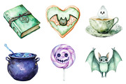 Pastel Mint Halloween Clipart, an Illustration by Daily.Designs (Thumbnail 2 of 5)