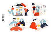Company, flat web illustrations, a Templates & Theme by Grivina's shop (Thumbnail 9 of 27)