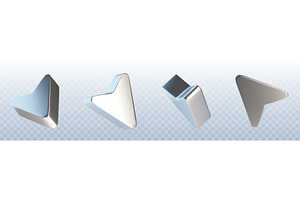 Chrome arrow collection with, an Object Illustration by art PVP - market