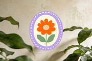 Folk Art Cat, Duck & Flowers, an Animal Illustration by Parisa-Artstudio (Thumbnail 4 of 8)