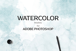 Watercolor Photoshop brush set