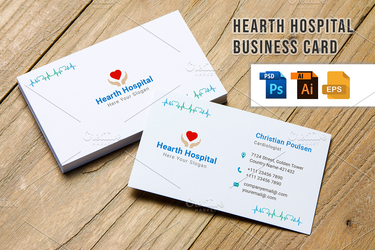 Hearth Hospital Business Card, a Business Card Template by graphicsunday (Photo 1 of 4)