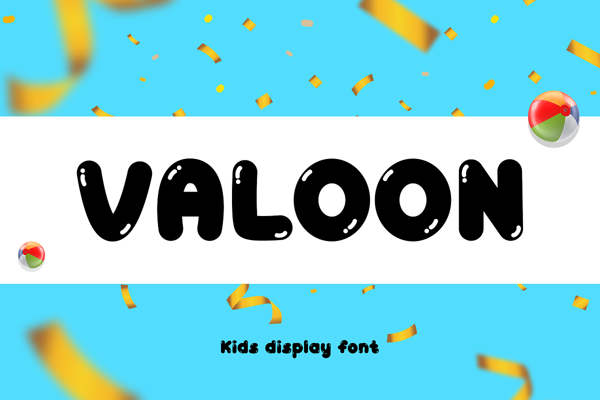 Valoon – Kids Display Font, a Sans Serif Font by Pinisi ART (Photo 1 of 10)