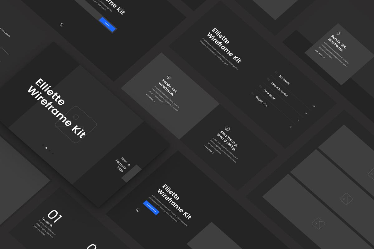 Elliette Wireframe Kit, an UI Kit Template by Lumina_ui_ux202 (Photo 2 of 8)