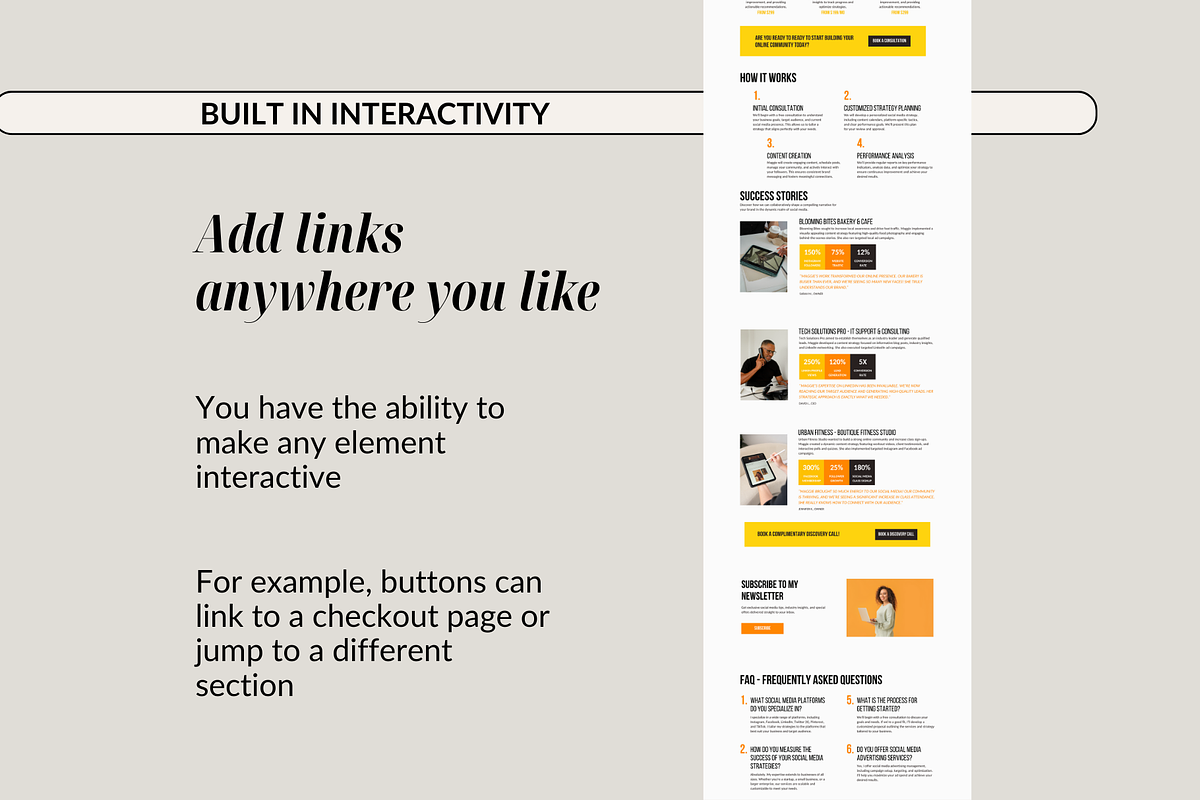 Social Media Manager Website Canva, a Landing Page Template by Preset Pixels (Photo 4 of 10)