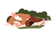 Old people fall down by accident set, a Person Illustration by Good Studio (Thumbnail 6 of 7)