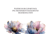 10 Navy Abstract Floral Clipart, an Illustration by Pati Charm Studio (Thumbnail 4 of 8)