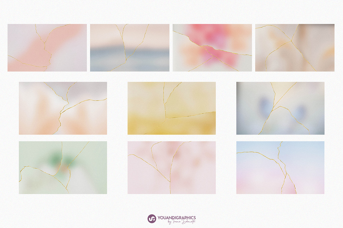 Kintsugi Gradient Backgrounds, a Texture Graphic by Youandigraphics (Photo 10 of 17)