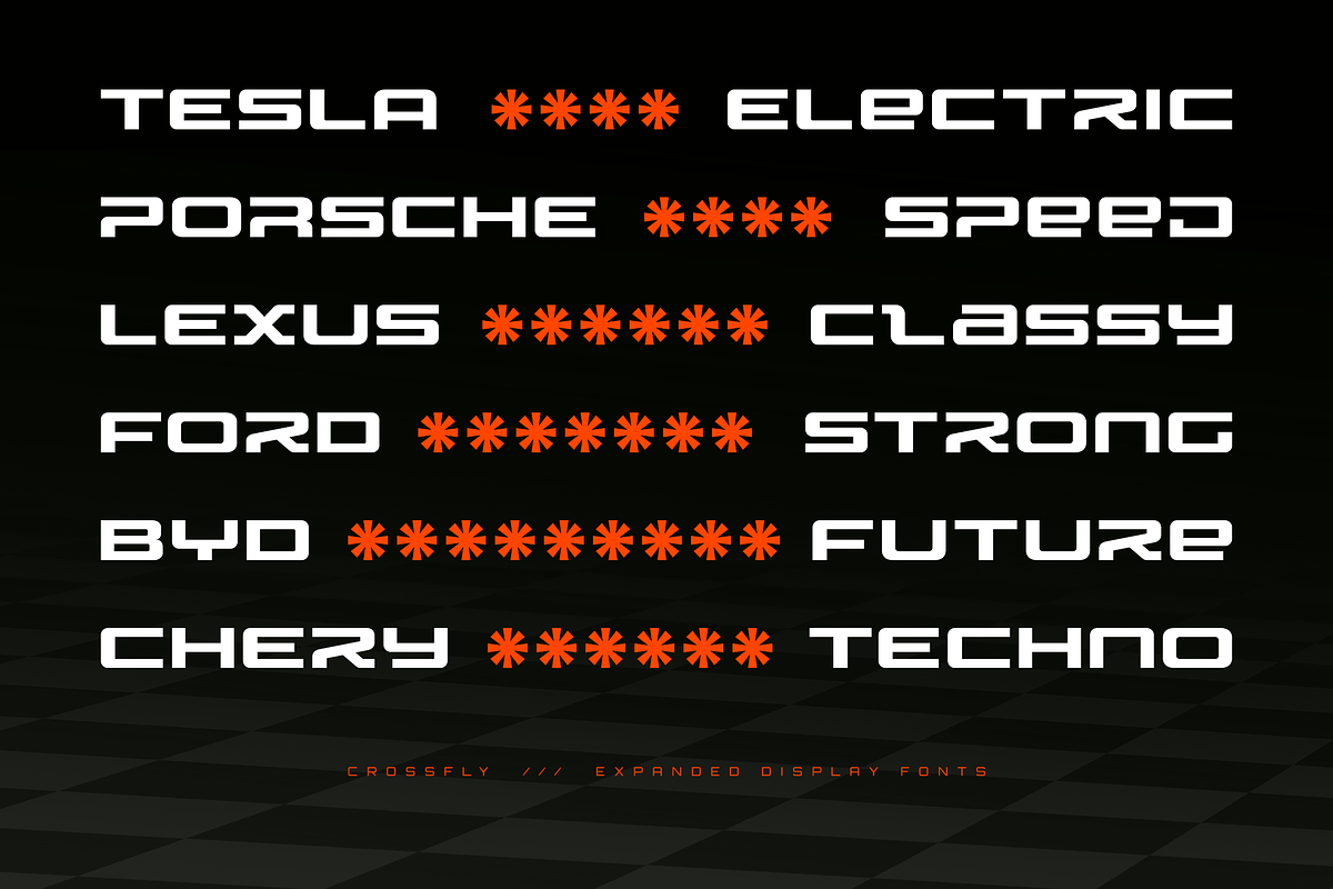 Crossfly Expanded Display Fonts, a Font by Namara Creative Studio (Photo 2 of 12)
