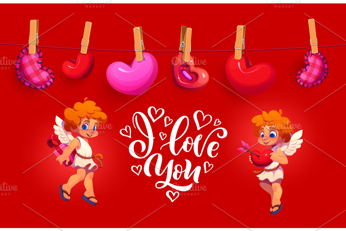 Happy Valentine day greeting, a Seasonal Illustration by Vector Tradition