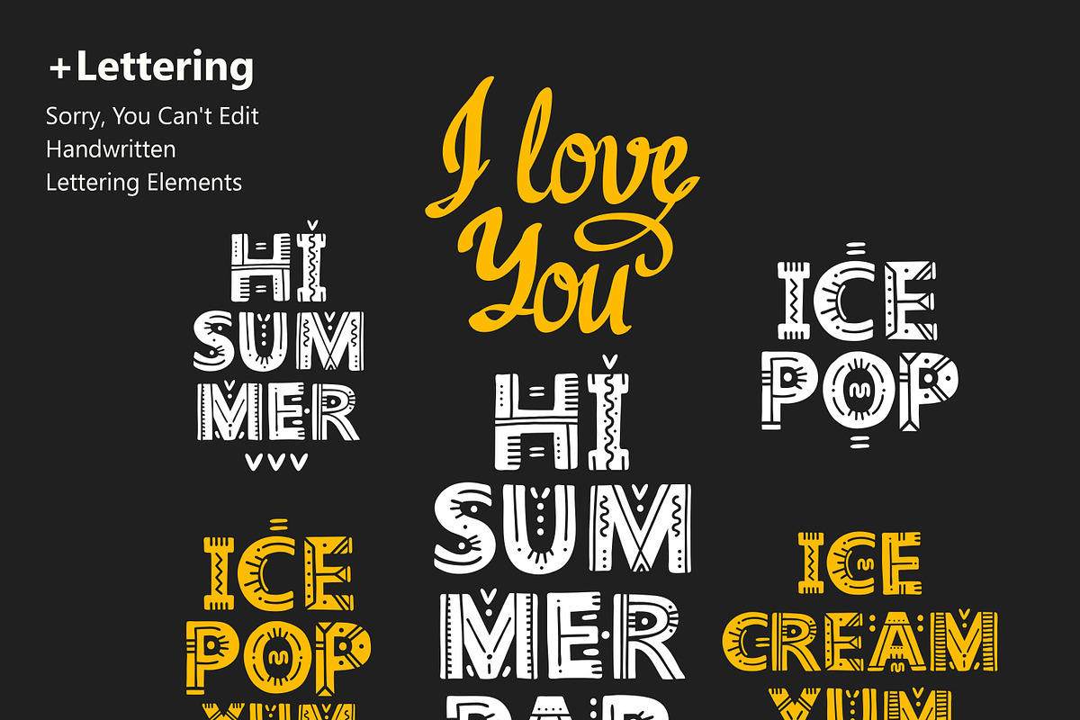 Summer Mood, Watercolor Set With Ice, a Pattern Graphic by Mona Monash (Photo 10 of 13)