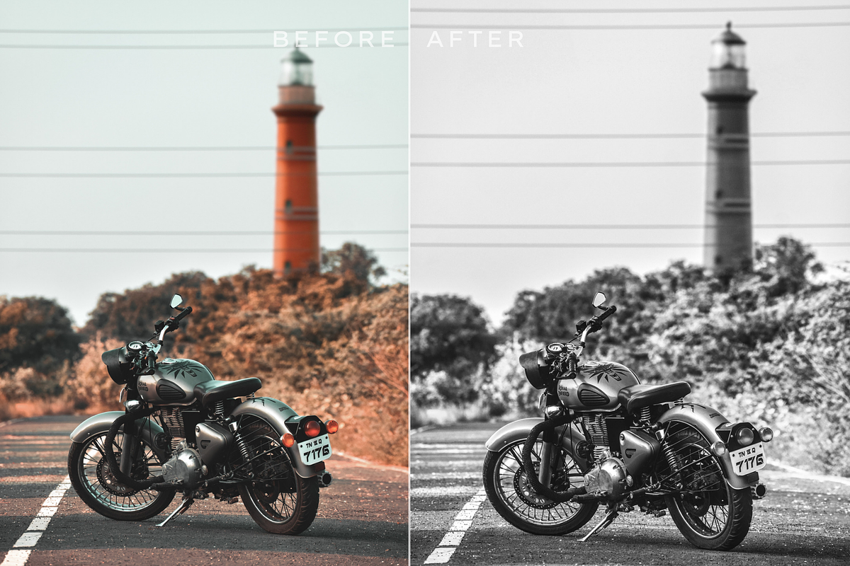 100 Black & White Lightroom Presets, an Action Add-On by RamsaGraphi (Photo 8 of 9)