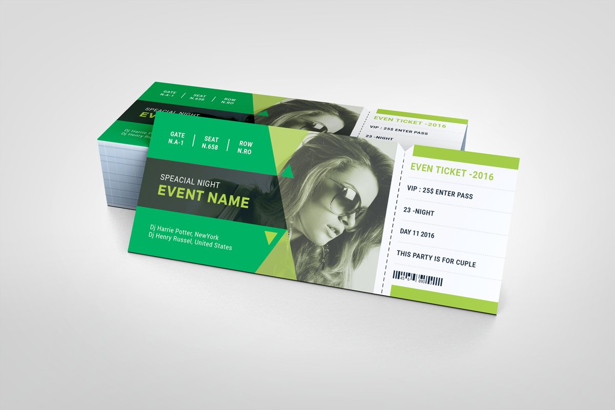 Music Night Event Ticket, a Card Template by White Graphic (Photo 3 of 6)