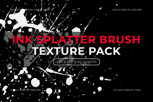 Ink Splatter Texture Brush Pack, a Texture Graphic by Pitchlook.Studio