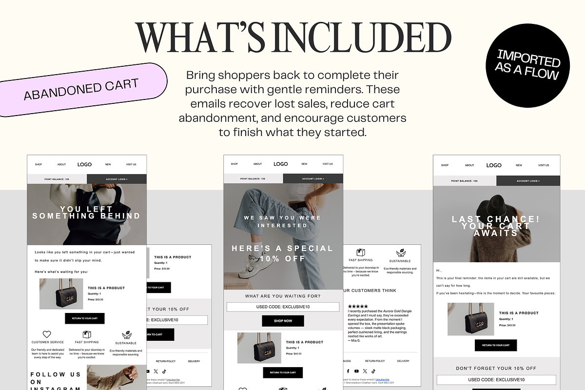 Klaviyo Newsletter Template Flows, an Email Template by Template Twist Shop (Photo 4 of 11)