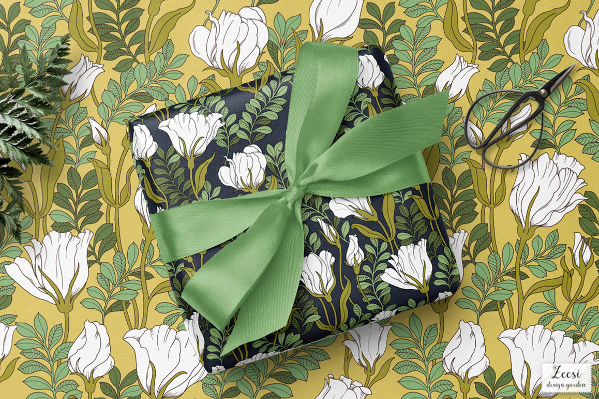 Lisian Floral Pattterns & Motifs, a Pattern Graphic by Zeesi Design Garden (Photo 2 of 11)