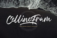 Celline Fram - Textured Brush Font