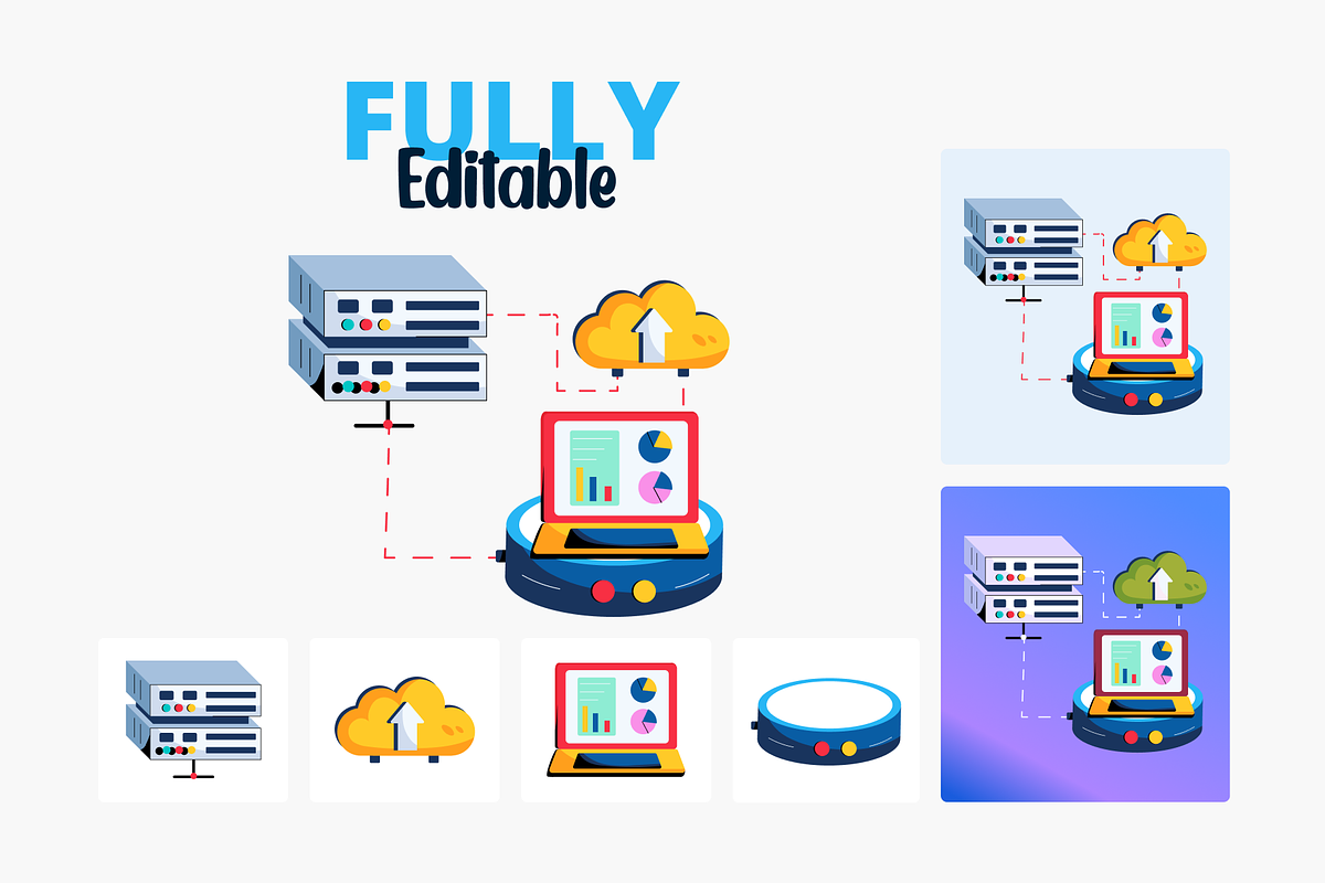 Animated Data Center Icons, a Duotone Icon by Prosymbols (Photo 4 of 14)