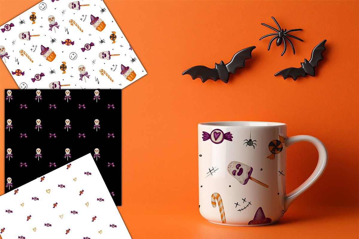 Cute Halloween Patterns Set, a Pattern Graphic by ZabolotnaArt (Photo 3 of 6)