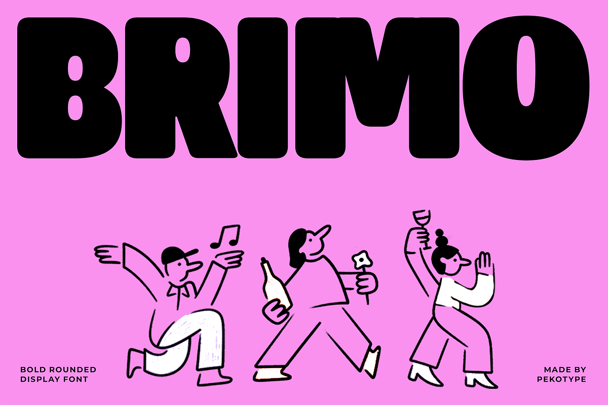 Brimo - Bold Display Rounded Font, a Sans Serif Font by Pekotype (Photo 1 of 15)