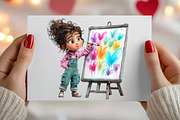 Watercolor Quirky Girl Clipart, an Illustration by Canvas Craft (Thumbnail 5 of 6)