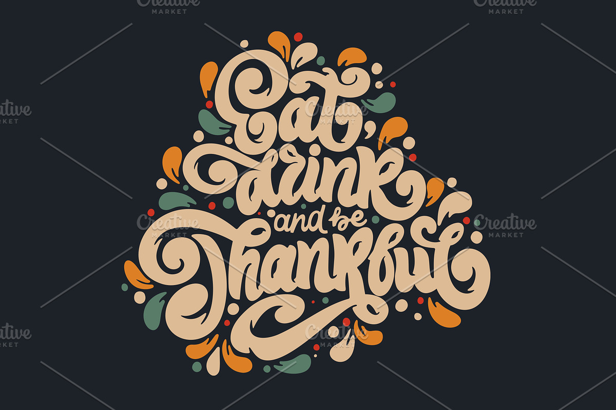 Thanksgiving Day stickers, a Poster Template by Anna's Lettering (Photo 9 of 15)