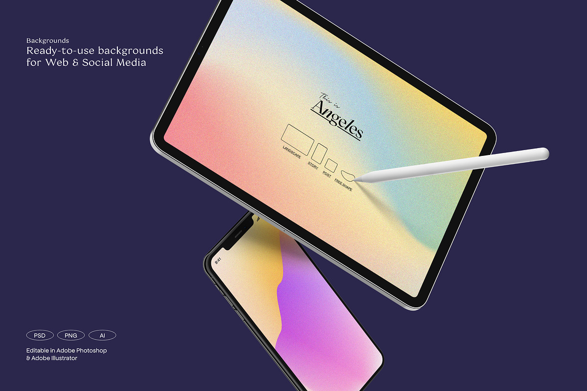 Retro Gradients & Shapes, a Background Graphic by Nomad Visuals (Photo 13 of 31)