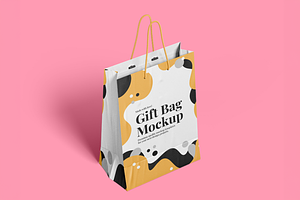 Up View Gift Bag Mockup