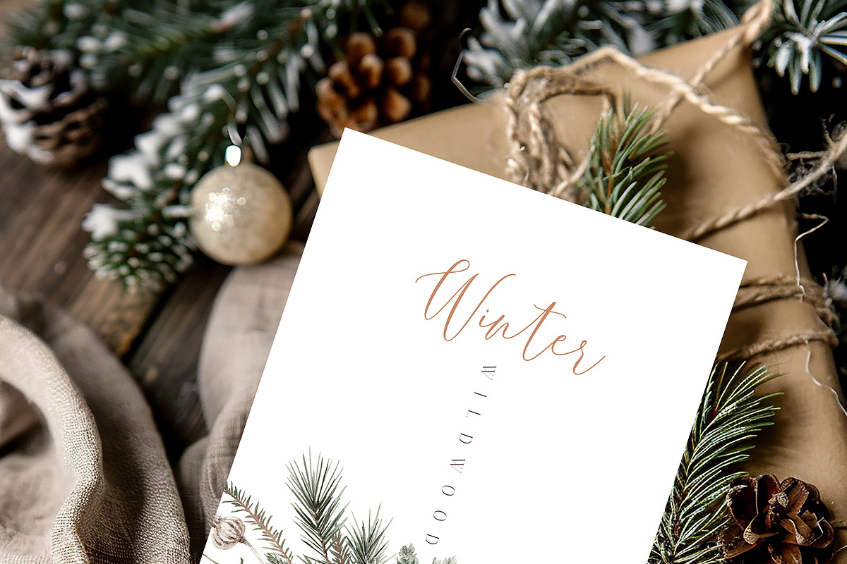 Watercolor Clipart - Winter Wildwood, a Decorative Illustration by Beigetime (Photo 7 of 16)