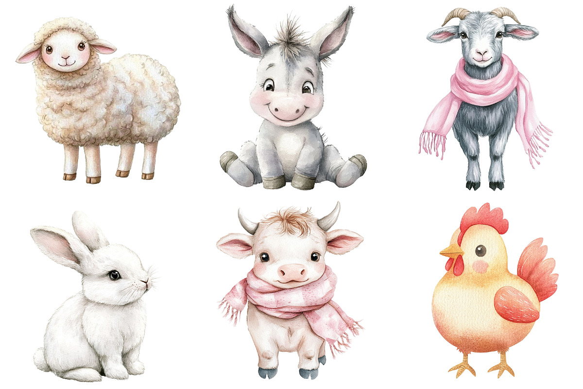 Cute Farm Clipart, an Illustration by CitraGraphics (Photo 4 of 5)
