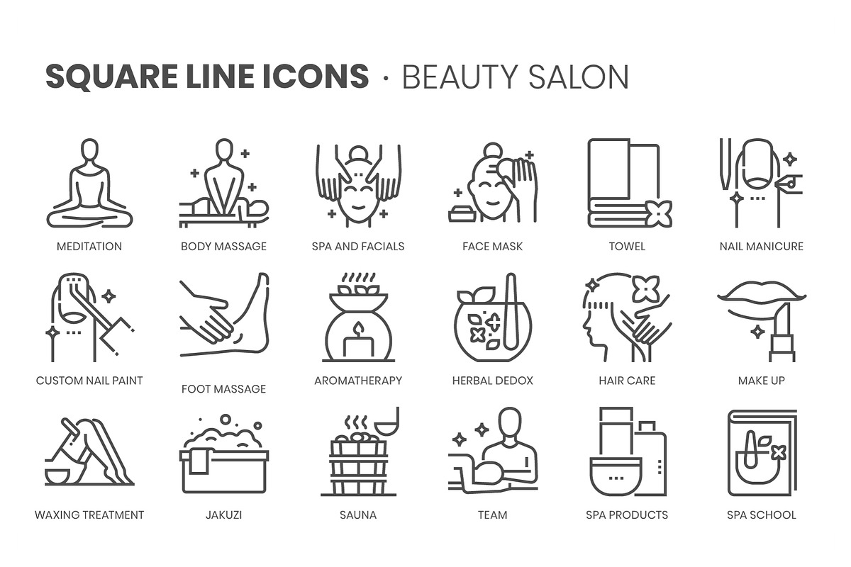 Square line icons, an Outline Icon by Howcolour (Photo 44 of 85)