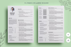 04 Pages WORD Resume