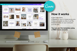 Lilac Puzzle CANVA IG Template N61