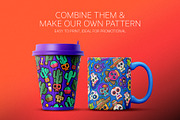 Day of The Dead pattern illustration, a Pattern Graphic by Visual Fear (Thumbnail 7 of 9)
