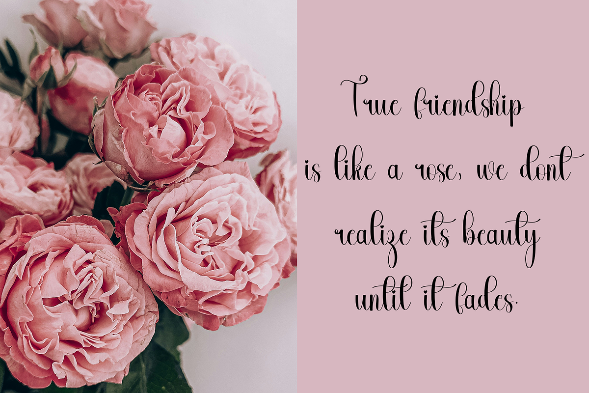 Pink Roses, a Handwritten Font by InermediaSTUDIO (Photo 3 of 8)