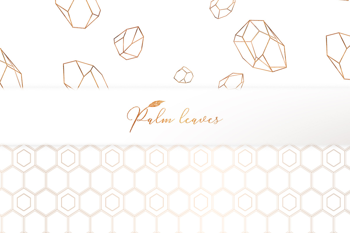 Palm leaves collection in gold, a Texture Illustration by Gluiki (Photo 10 of 11)