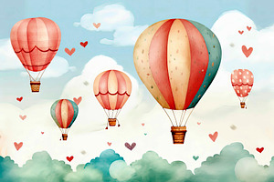 Ballons in the air