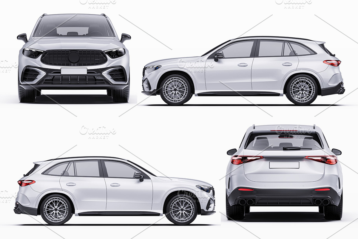 2027 Sport SUV Mockup Set, an Advertising Mockup by Halal Graphic Studio (Photo 11 of 12)