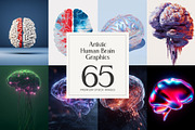Artistic Human Brain Graphics, an Object Graphic by HipFonts (Thumbnail 1 of 10)